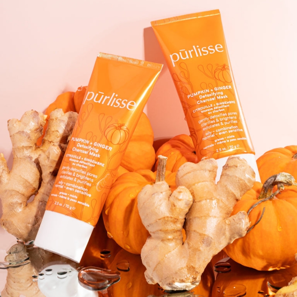 PURLISSE PUMPKIN + GINGER DETOXIFYING CHARCOAL MASK 2.5 oz/70 g